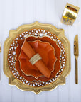 Platos de almuerzo naranja terracota - Medianos