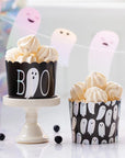 Silver Holographic Boo Ghosts Baking Treat Cups