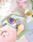 Platos espolvoreados en colores pastel - Pequeños
