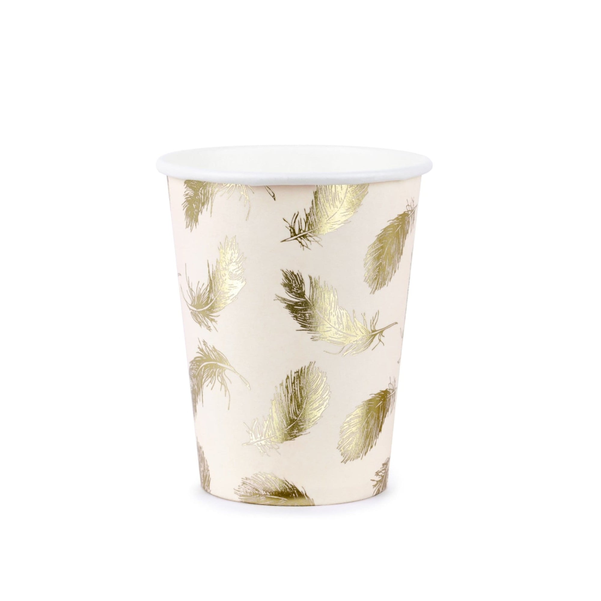Pink and Gold Feather Cups
