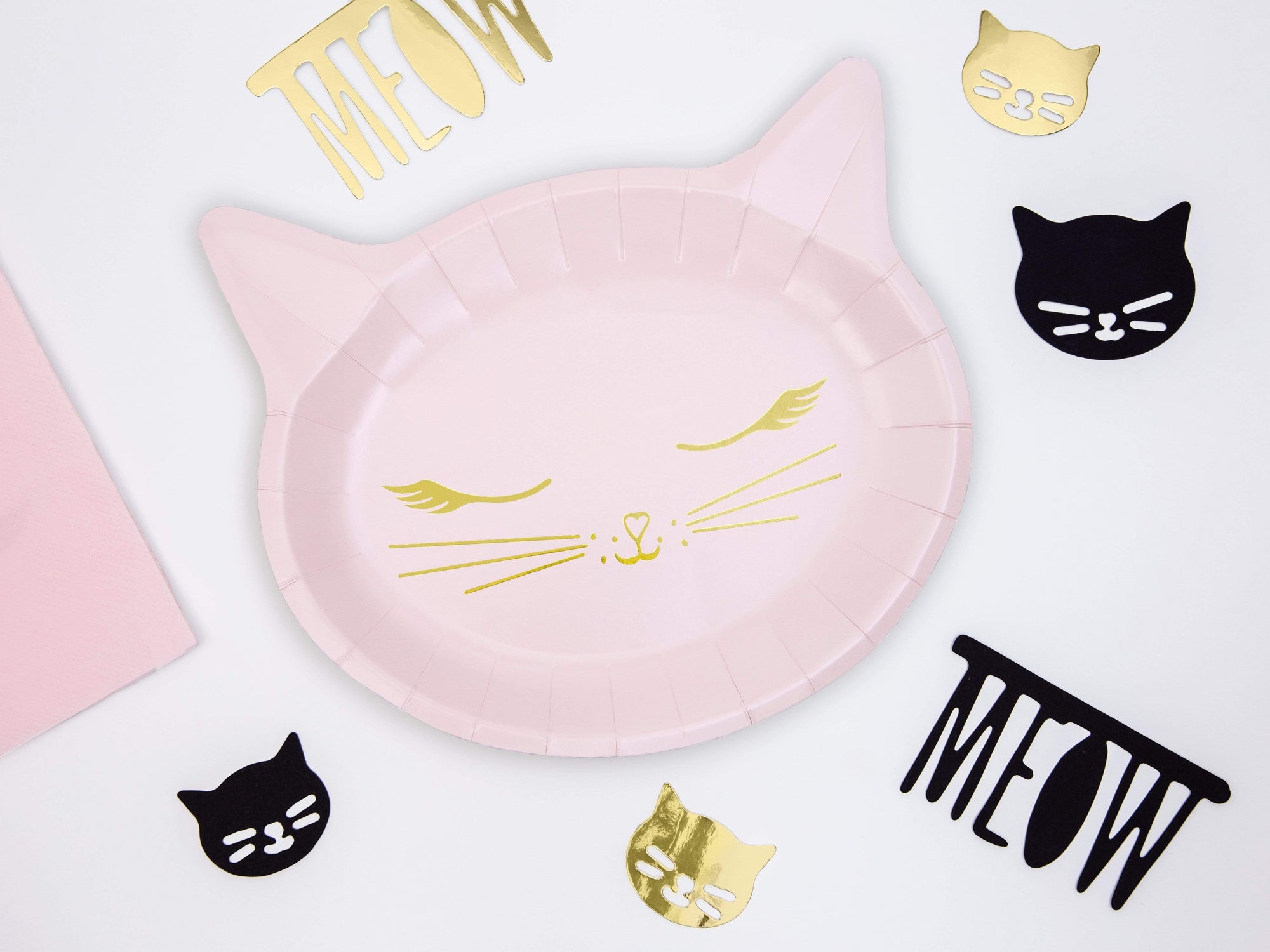 Pink Cat Plates