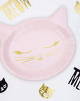 Assiettes Chat Rose