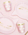 Assiettes Chat Rose