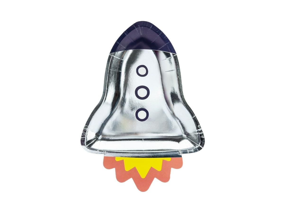 Blast Off Rocket Party Plates