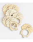 Anillos de servilleta de pavo de madera