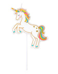 Prancing Unicorn Cake Candle