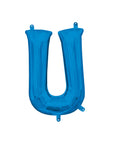 Mini ballons lettres en aluminium bleu