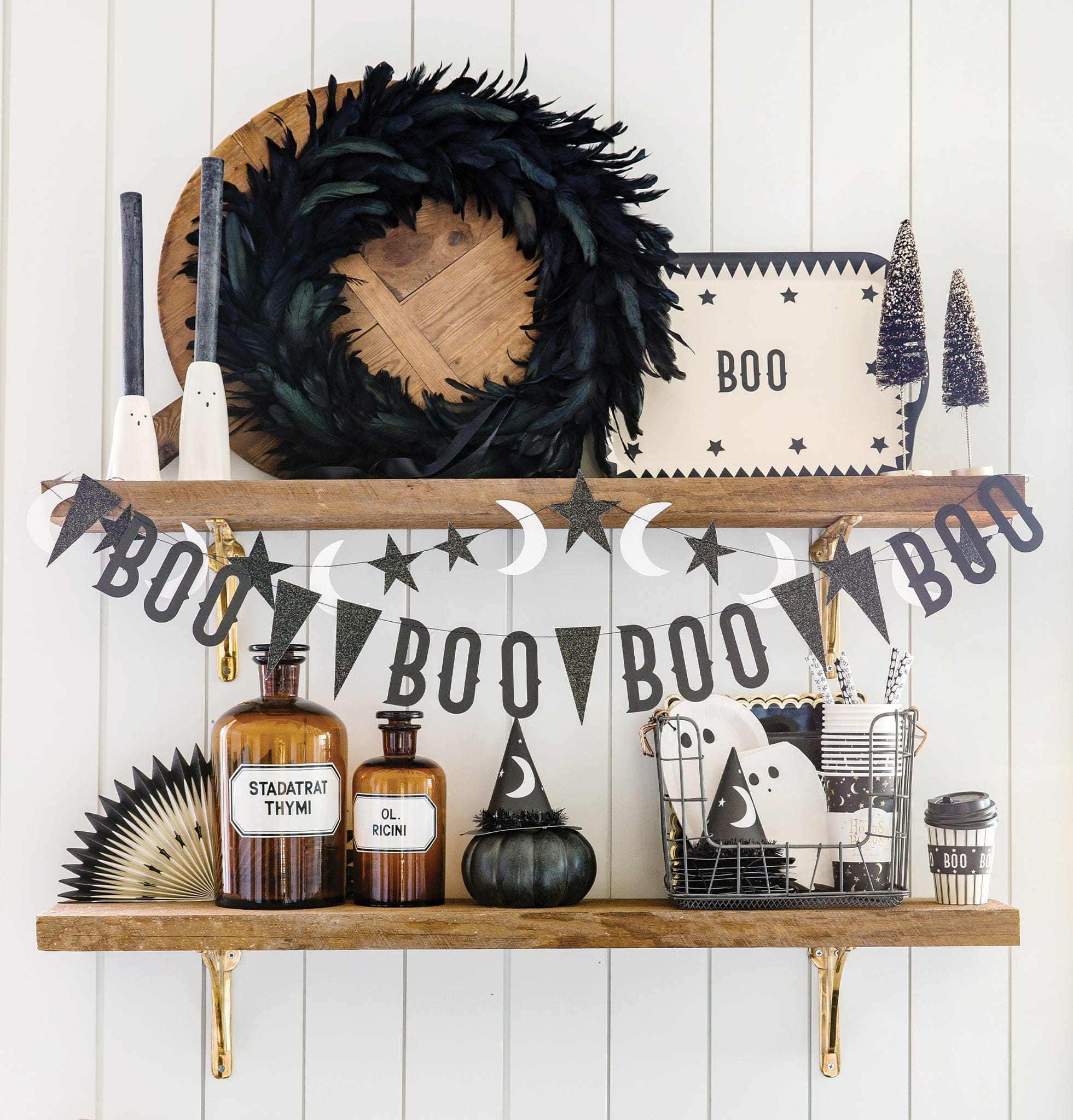 Black and White Halloween Decor
