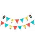 Vintage Race Car Happy Birthday Banner