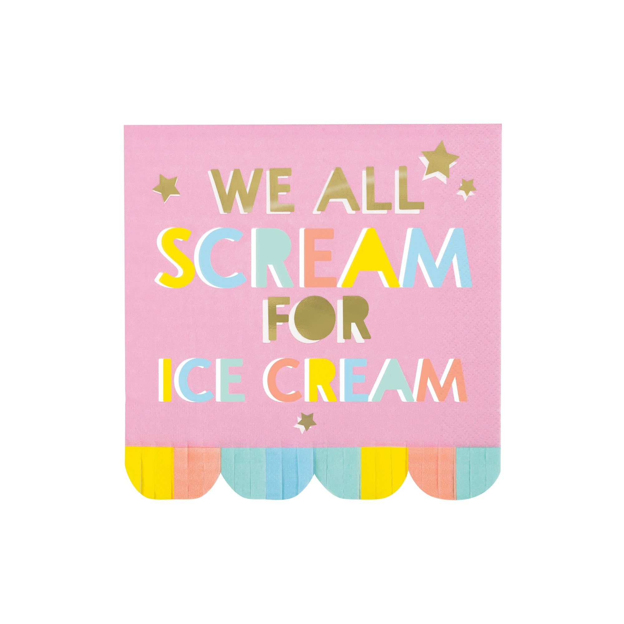 We All Scream For Ice Cream Fringe Napkins