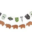 Juego de parches de aventura para acampar y guirnalda de osos