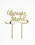 Always and Forever Gold Cake Topper