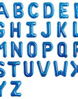 Mini ballons lettres en aluminium bleu
