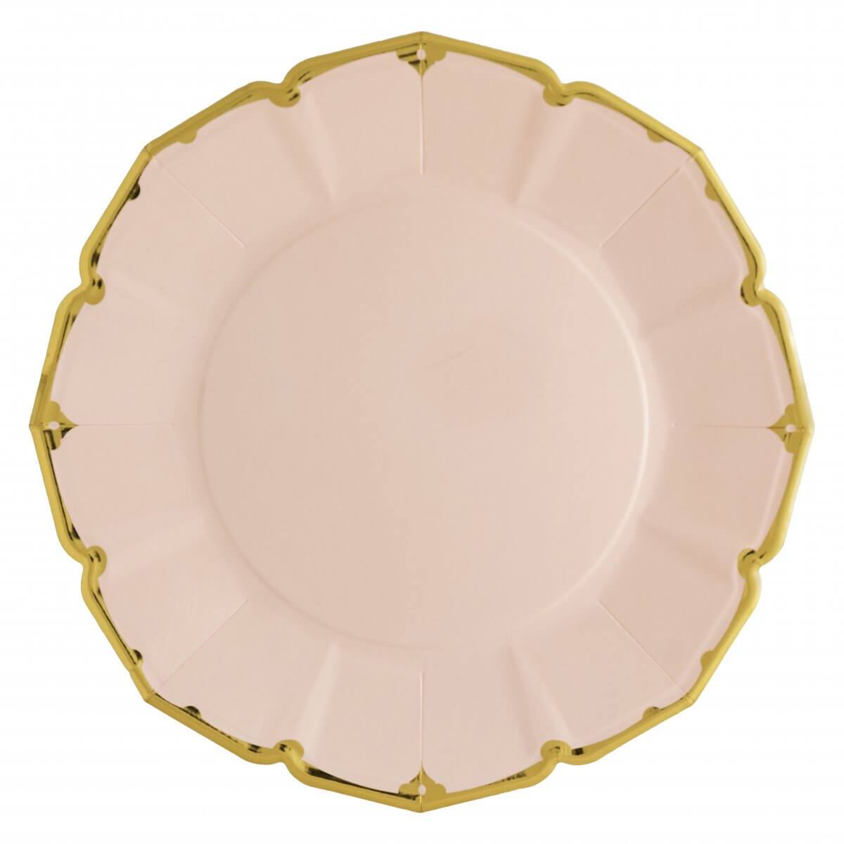 Blush Pink Fancy Paper Plates