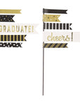 Décorations de gâteau avec fanion de remise des diplômes