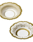 Bols en porcelaine de fête dorée