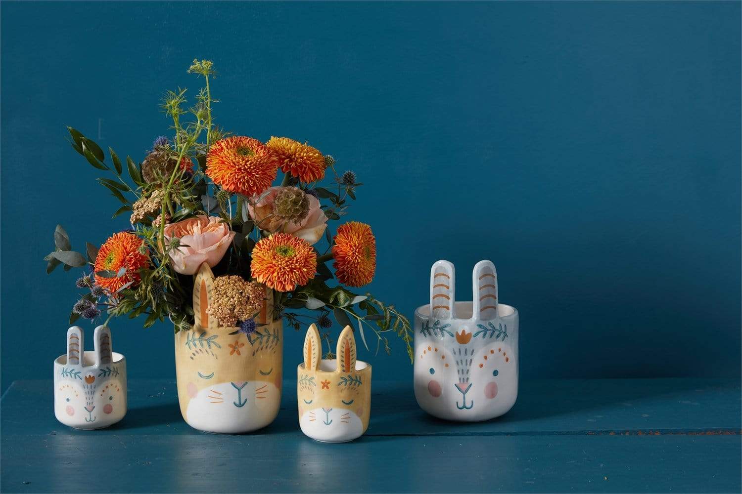 Pot Lapin Boho Bleu - Petit