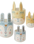 Maceta Conejito Boho Azul - Pequeña