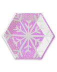 Frozen Frosted Snowflake Cake Plates