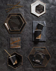 Black and Gold Colourblock Cups