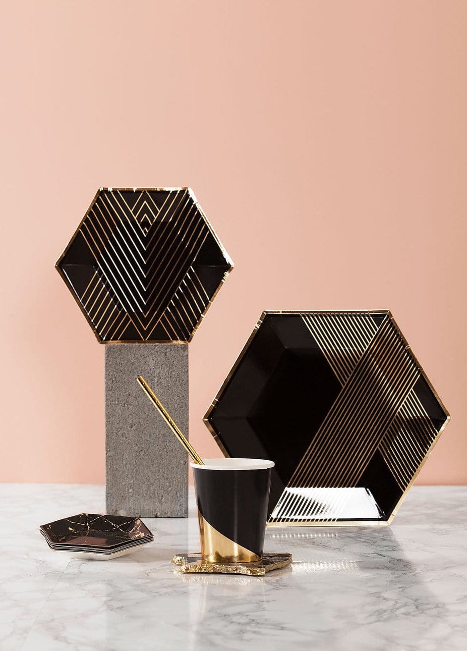 Bonnets colour block noir et or