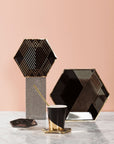 Black and Gold Colourblock Cups
