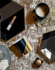 Black and Gold Colourblock Cups