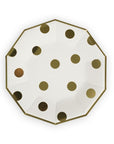 Assiettes à pois dorés - Grandes