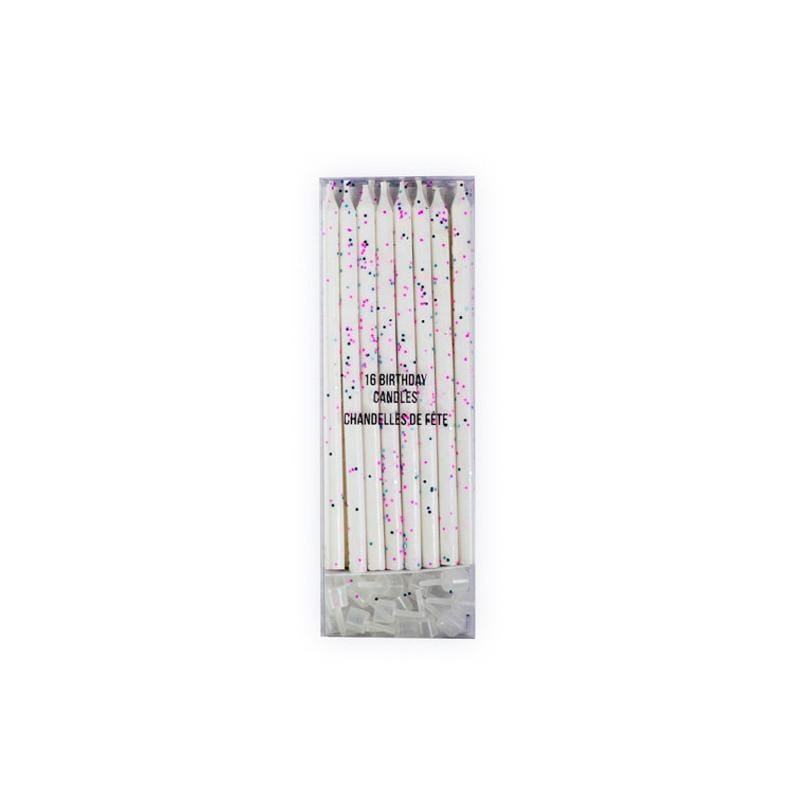 Meri Meri Tall Blue and Pink Glitter Party Candles
