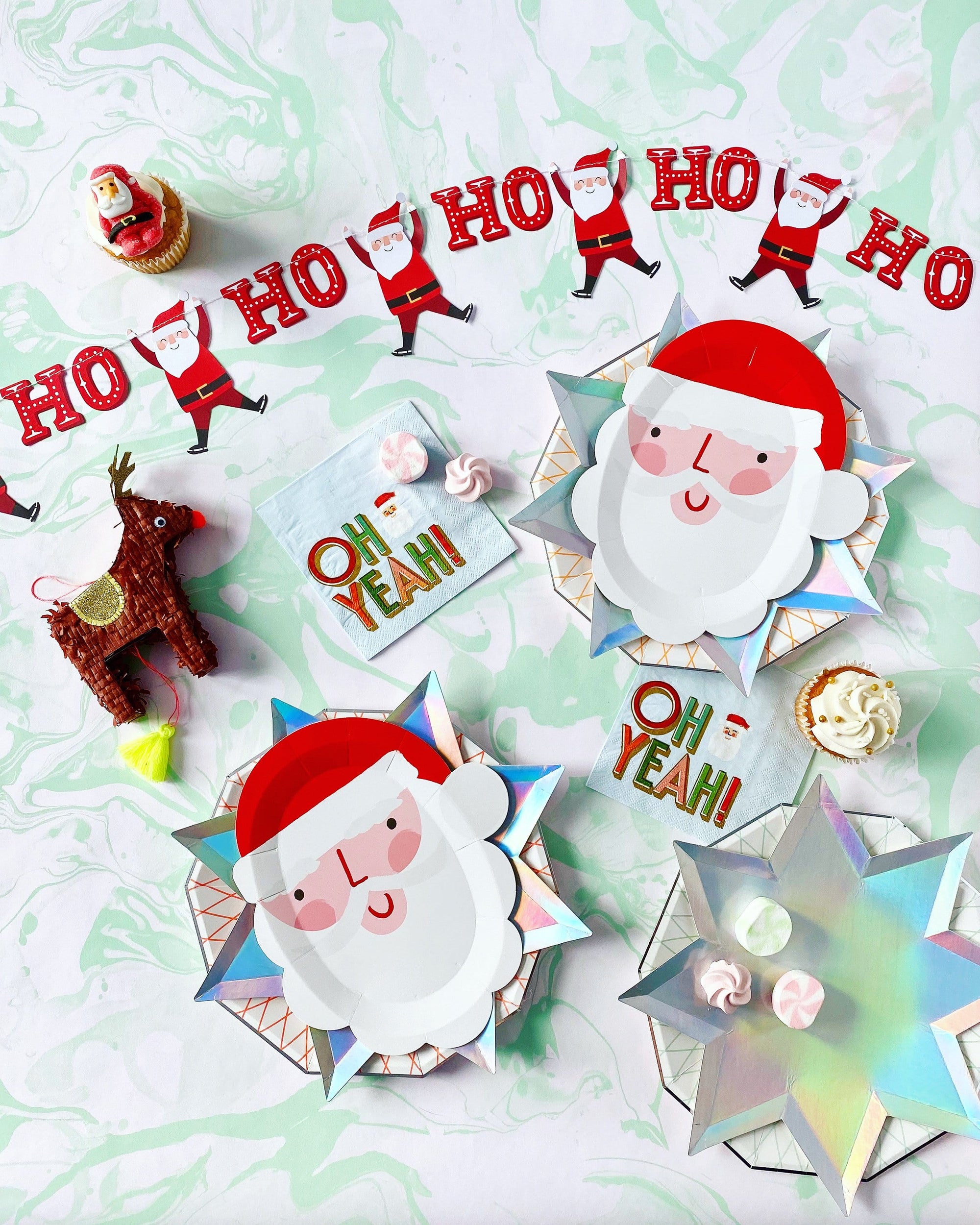 Die-Cut Santa Plates