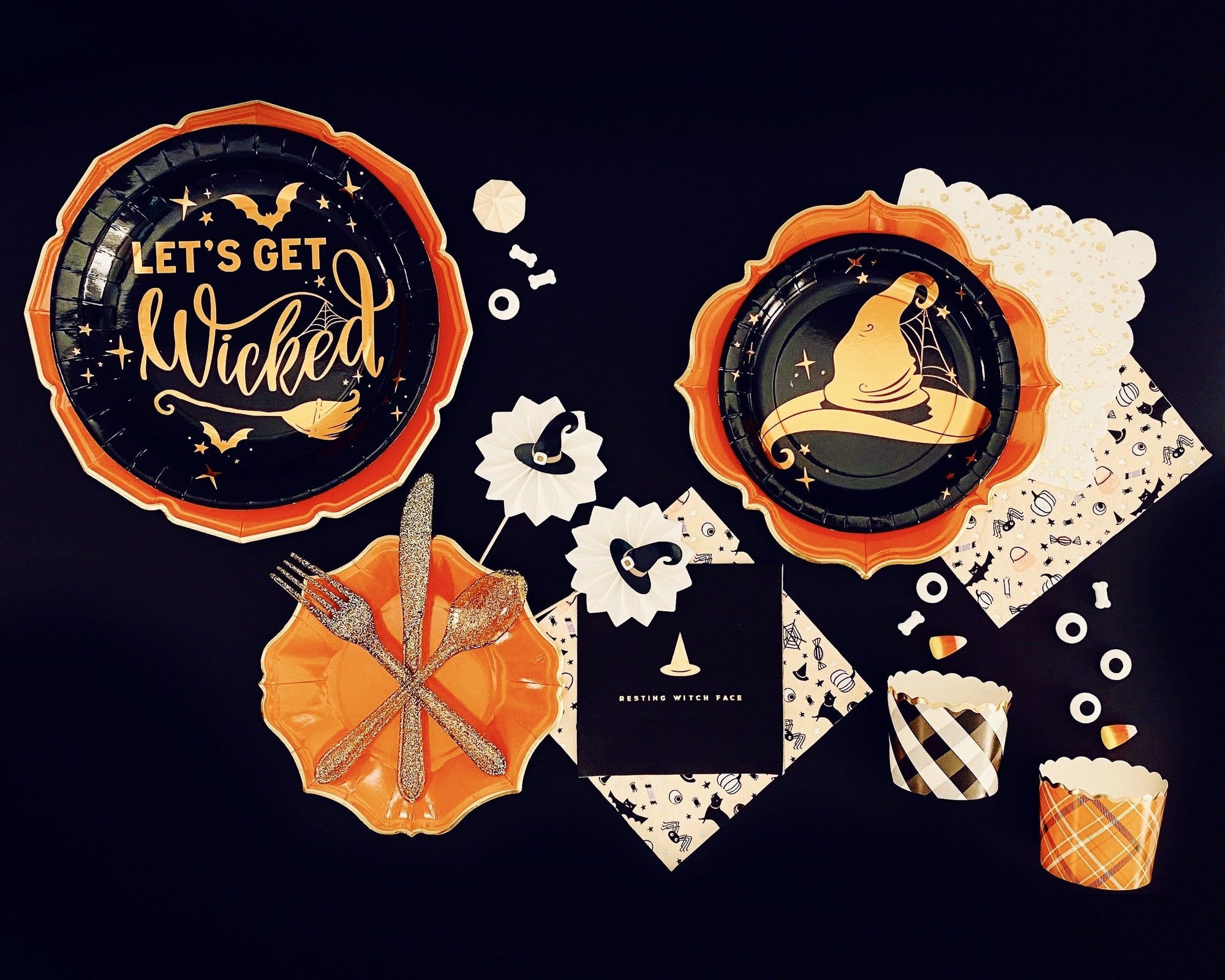 Assiettes Chapeau de Sorcière Étincelantes - Petites