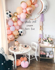 Silver Crescent Moon Balloon