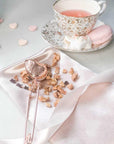 Infusor de té con forma de corazón de oro rosa