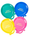 Assiettes d'anniversaire de ballons Rainbow Mix