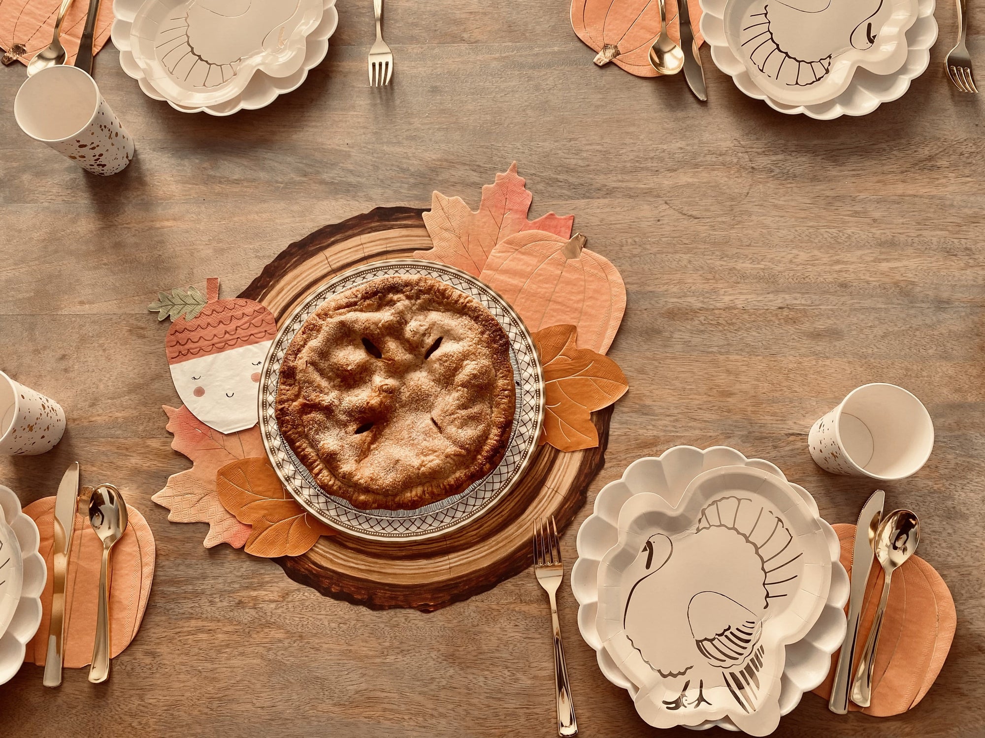 Serviettes en papier feuille d'érable d'automne