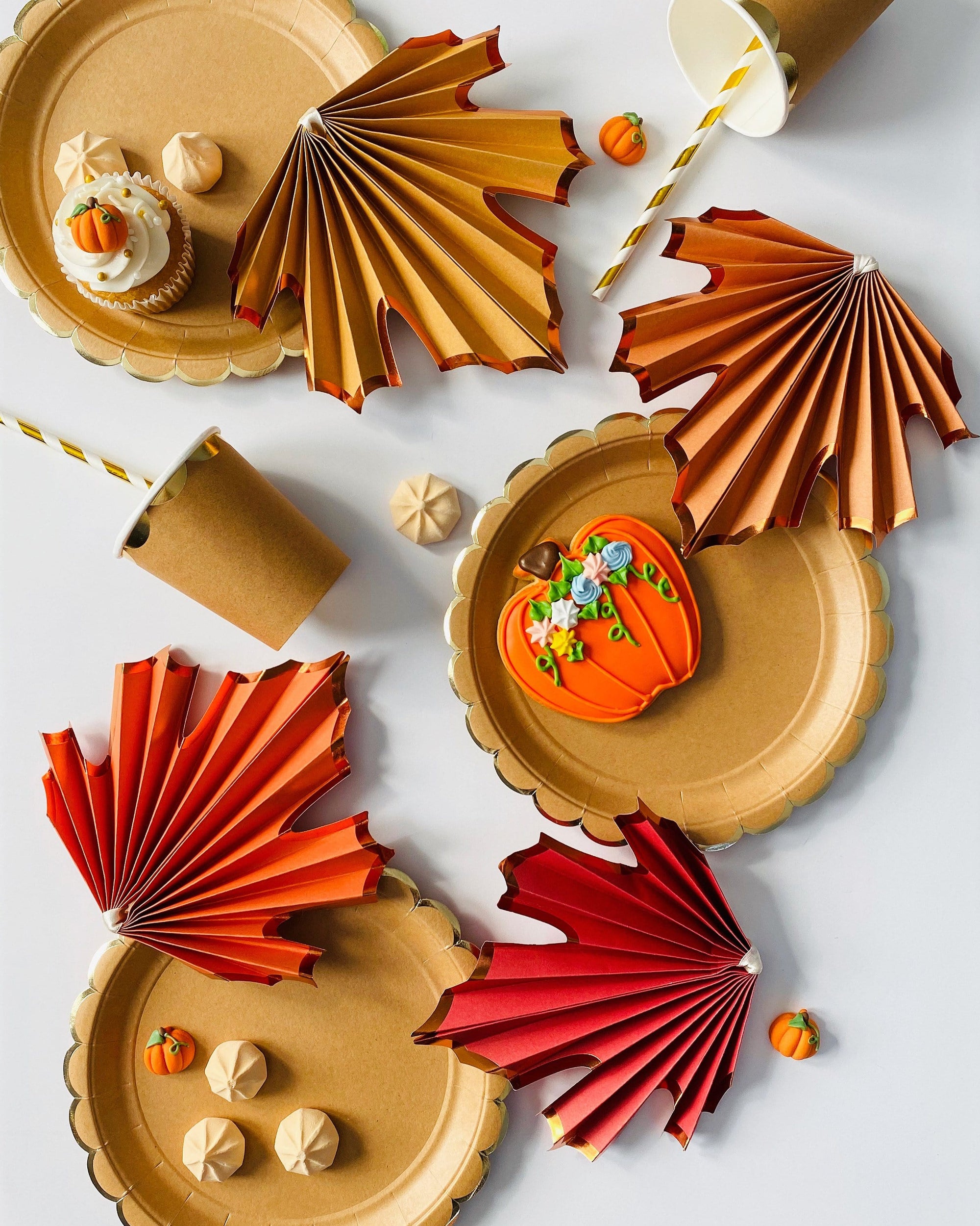 Assiettes festonnées Kraft - Grandes