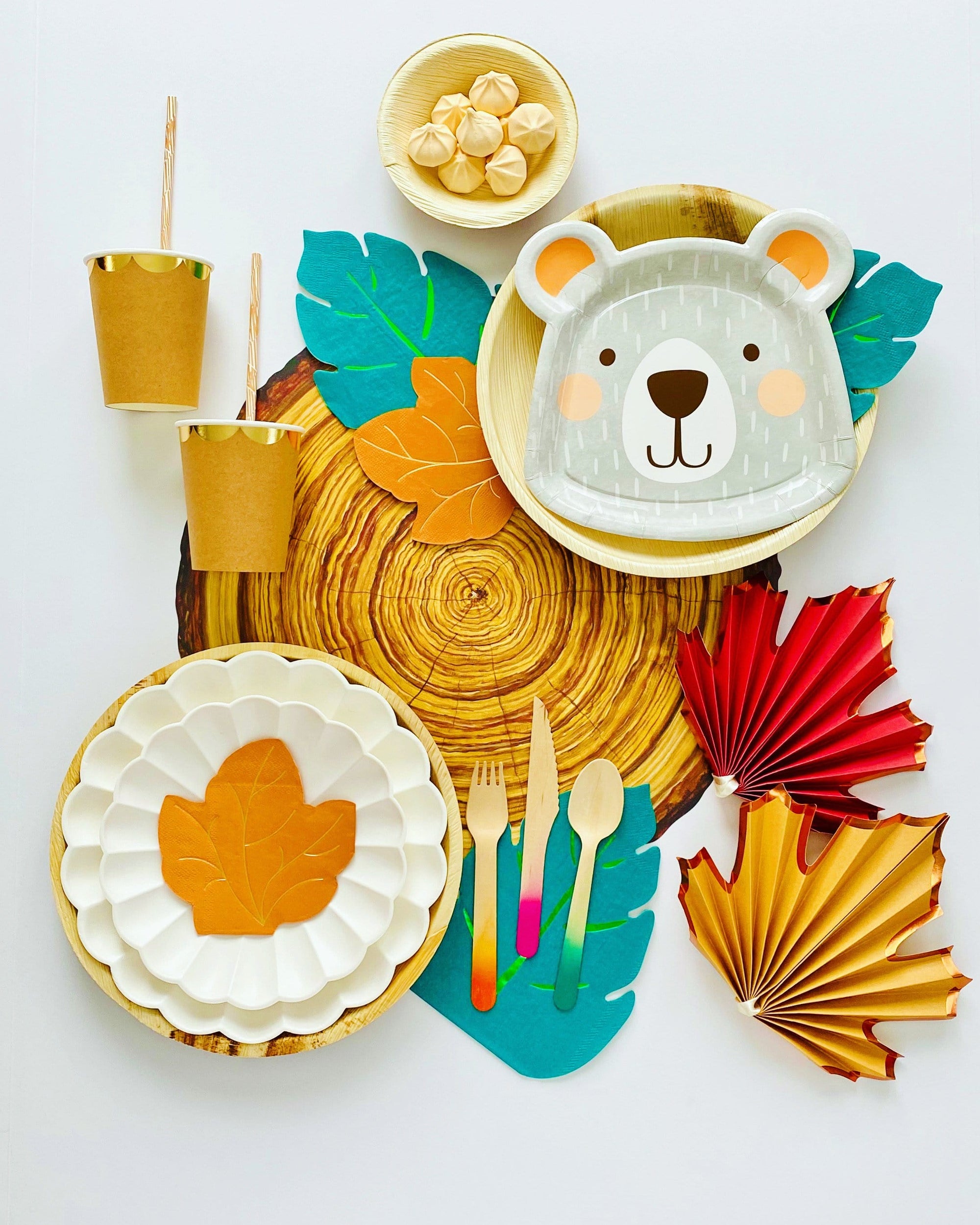 Sets de table en forme d'anneau d'arbre