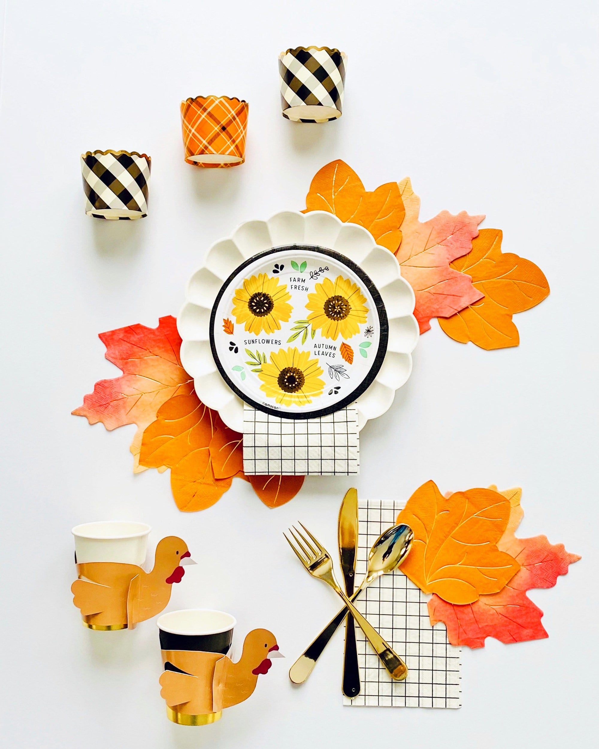 Assiettes Tournesol d'Automne - Petites