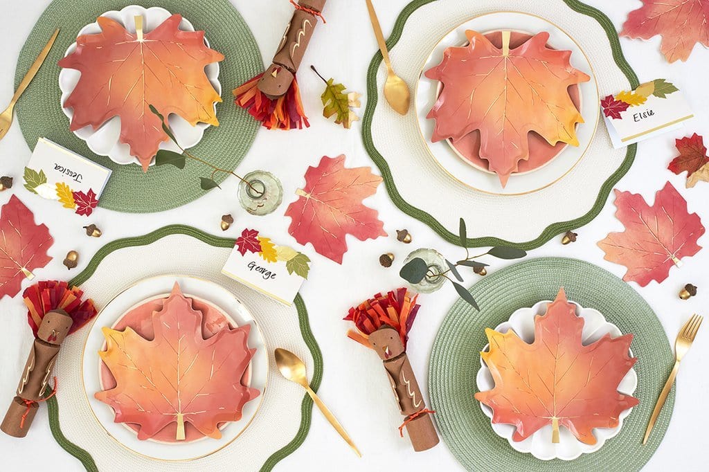 Serviettes en papier feuille d'érable d'automne