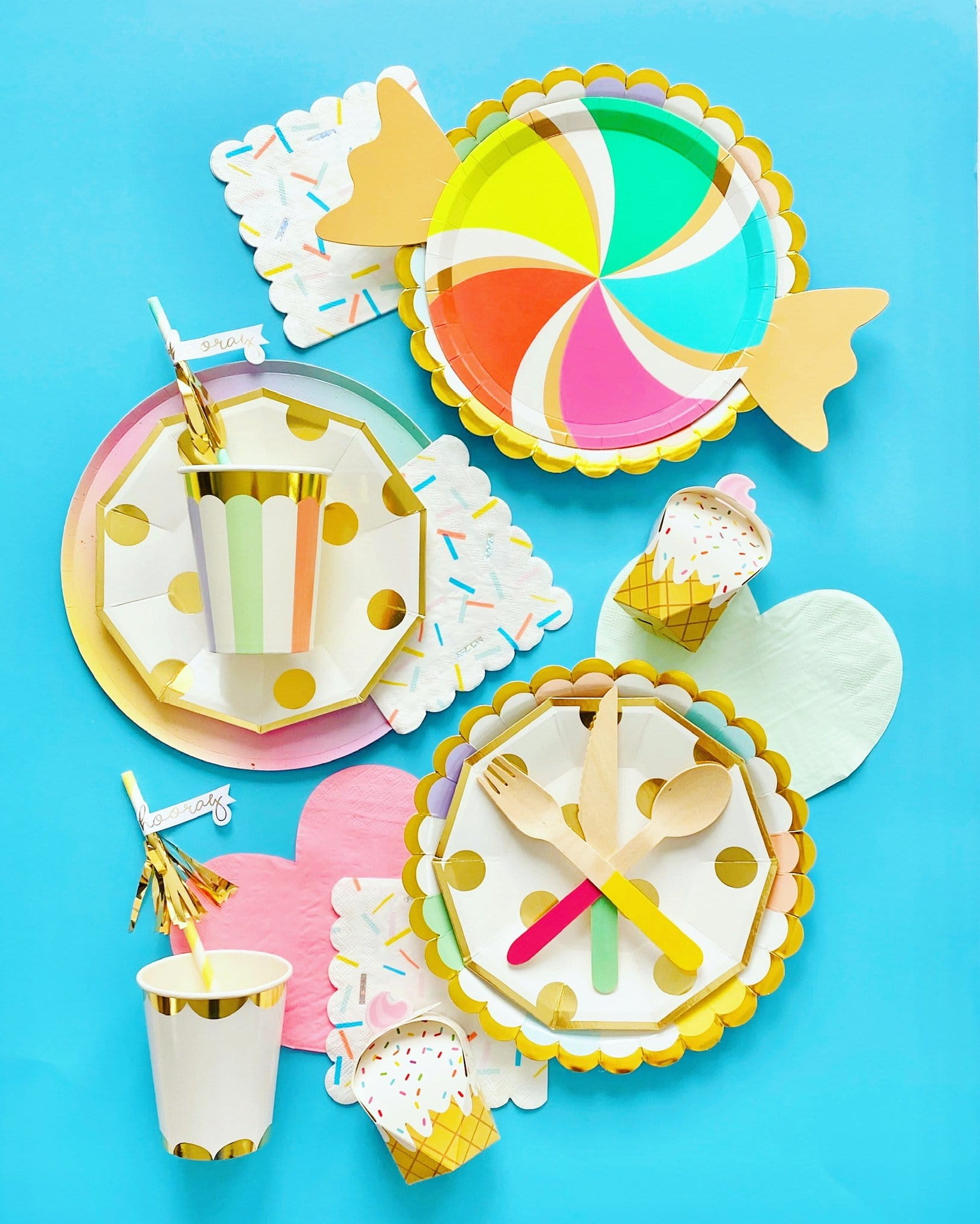 Rainbow Candy Plates