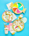 Assiettes de bonbons arc-en-ciel