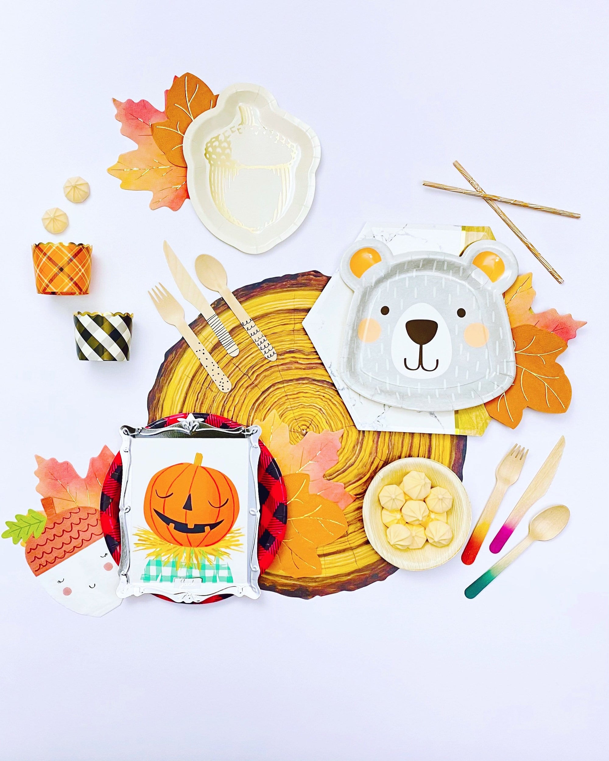Serviettes en papier feuille d'érable d'automne