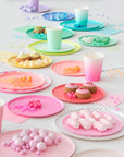 Sky Blue Circle Plates - Large