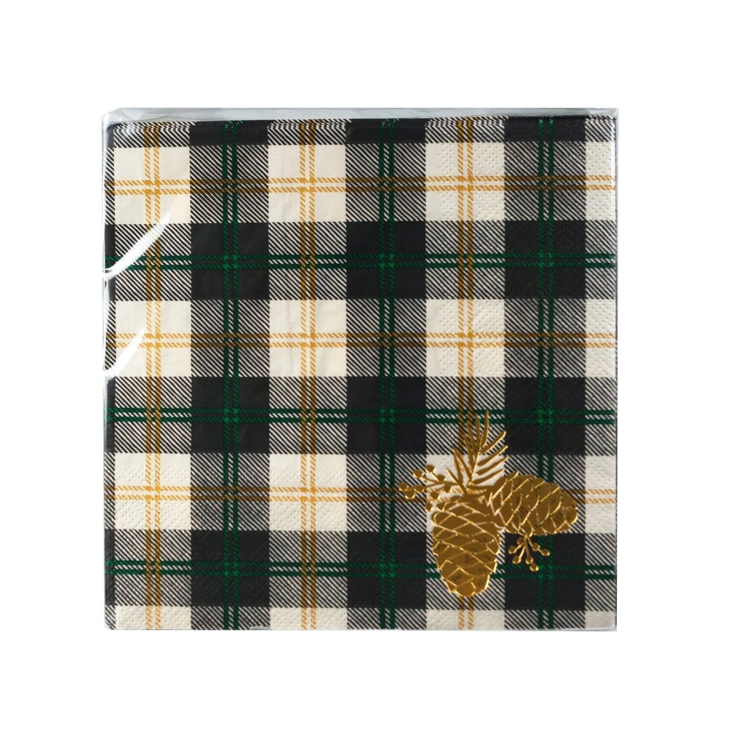 Plaid Pinecone Napkins