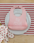 Beyonce Baby Pink Silicone Bib