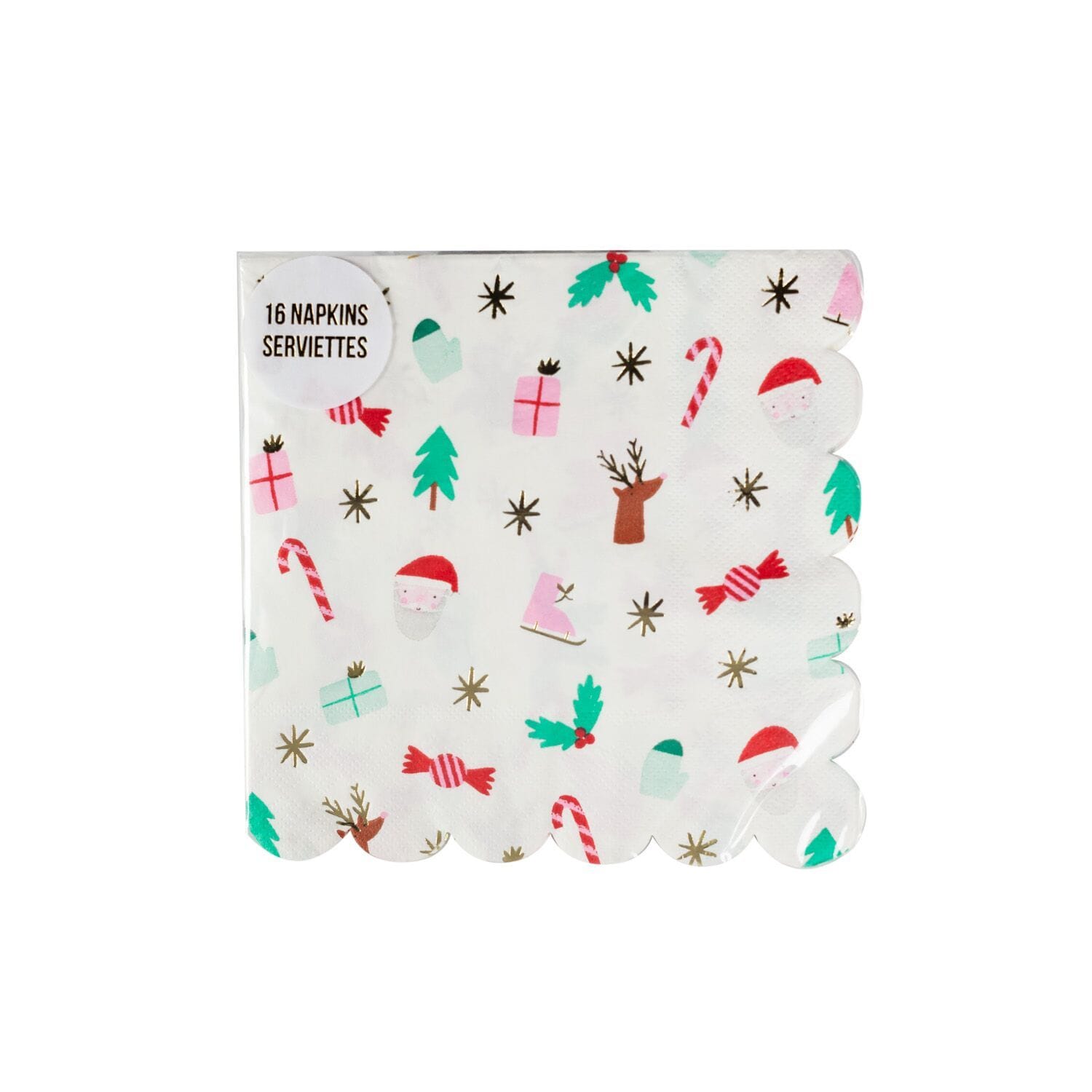 Christmas Icon Scallop Napkins