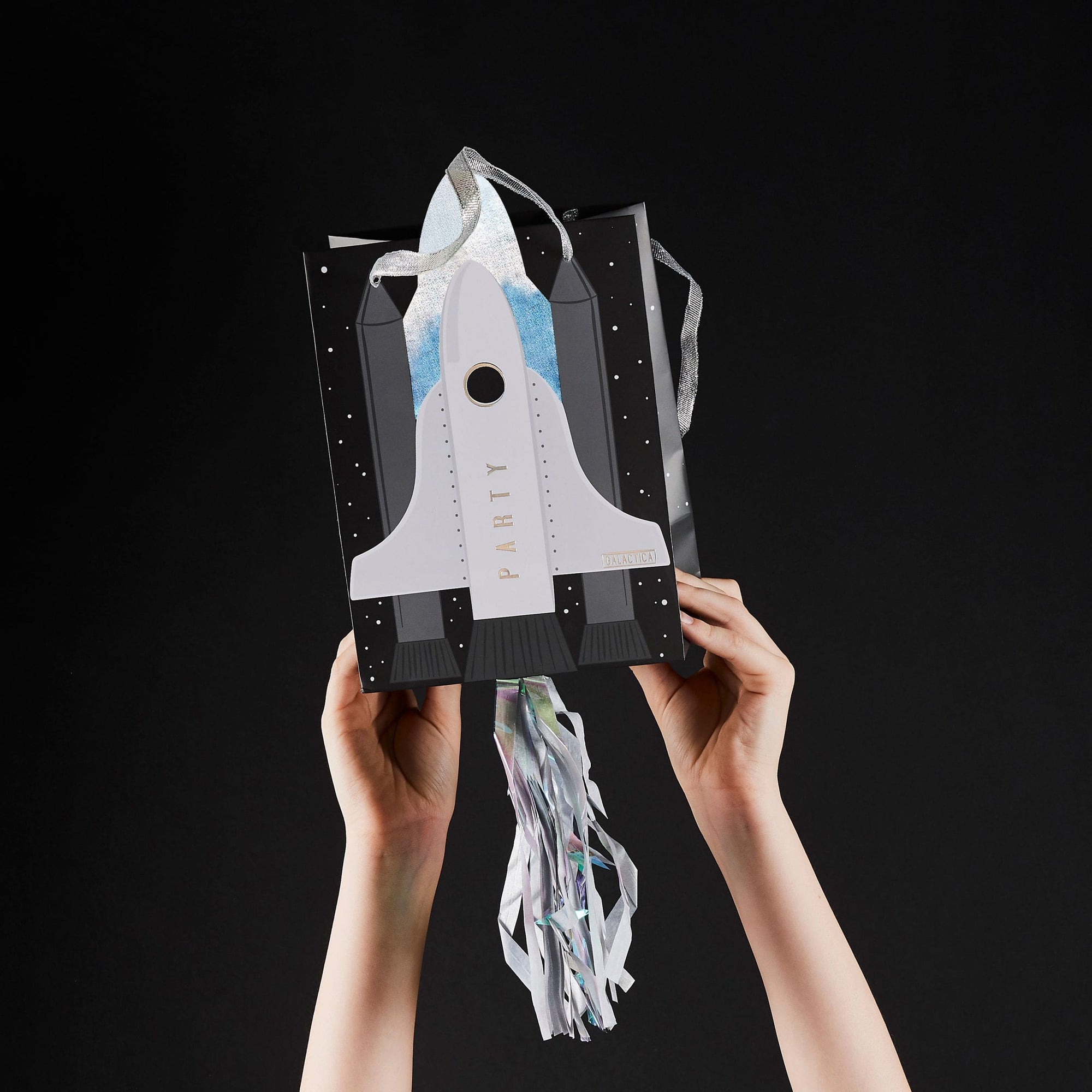Silver Space Shuttle Treat Bags