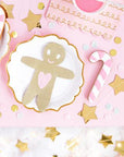 Serviettes Doodle Or et Rose - Grandes
