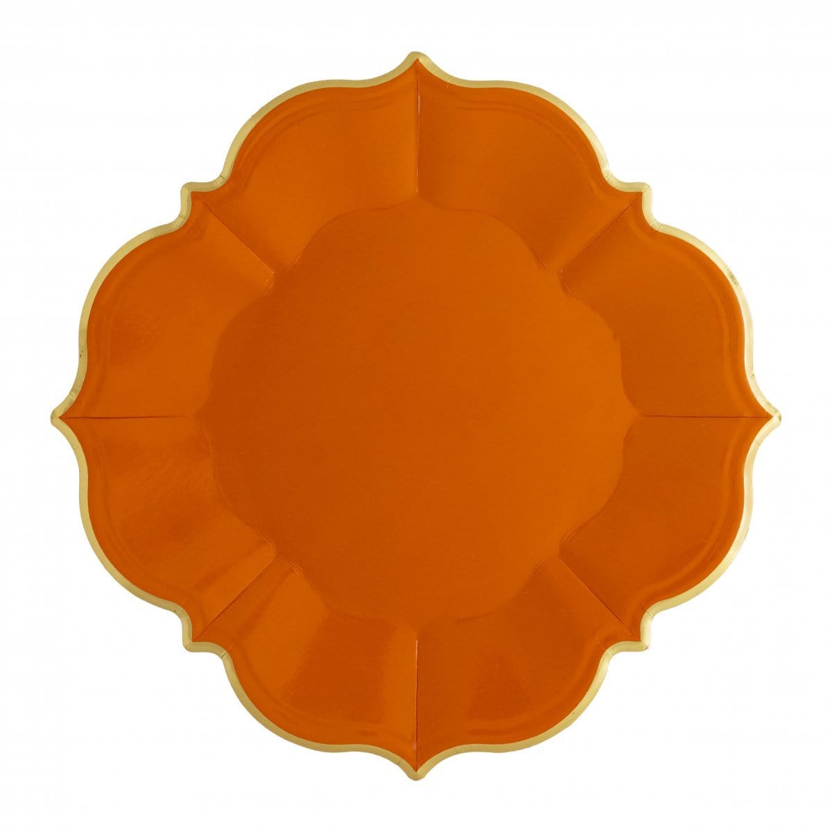 Fancy Orange Thanksgiving Paper Plates