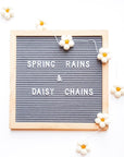 wool daisy garland